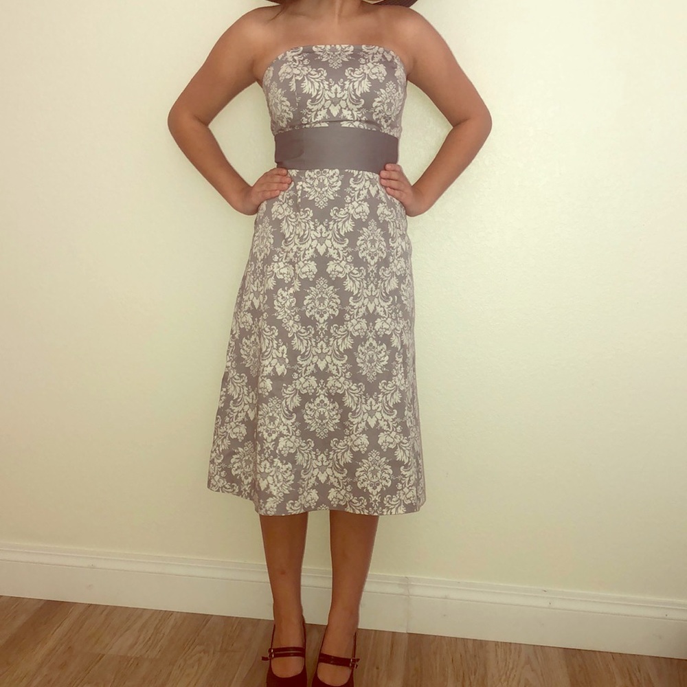 Grey Strapless Dress